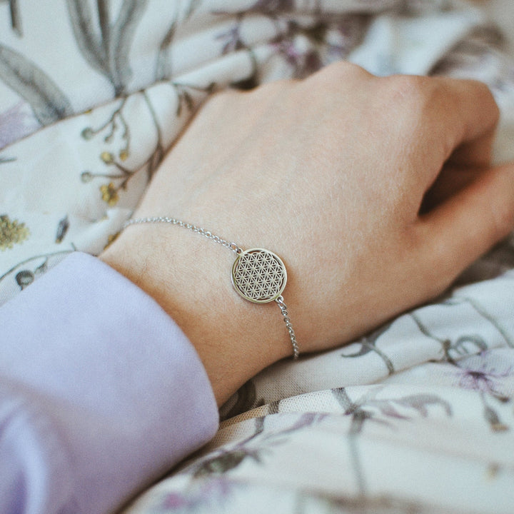 Brazalete Flor de la Vida en Plata