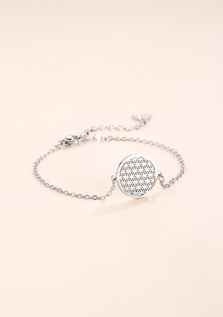 Brazalete Flor de la Vida en Plata