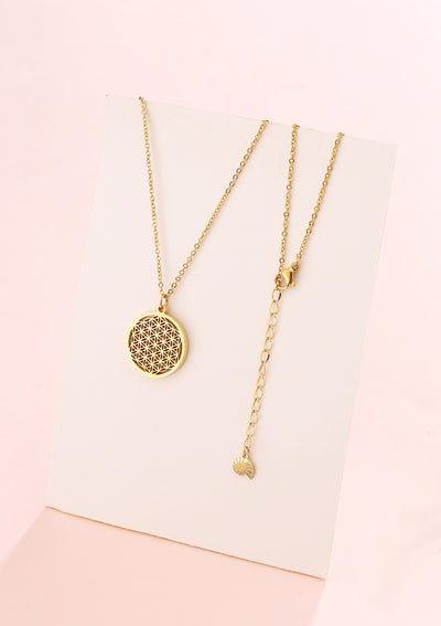 Collier Pendentif Fleur de Vie en Or
