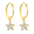 Floweret Huggie Earrings Sterling Silver Gold