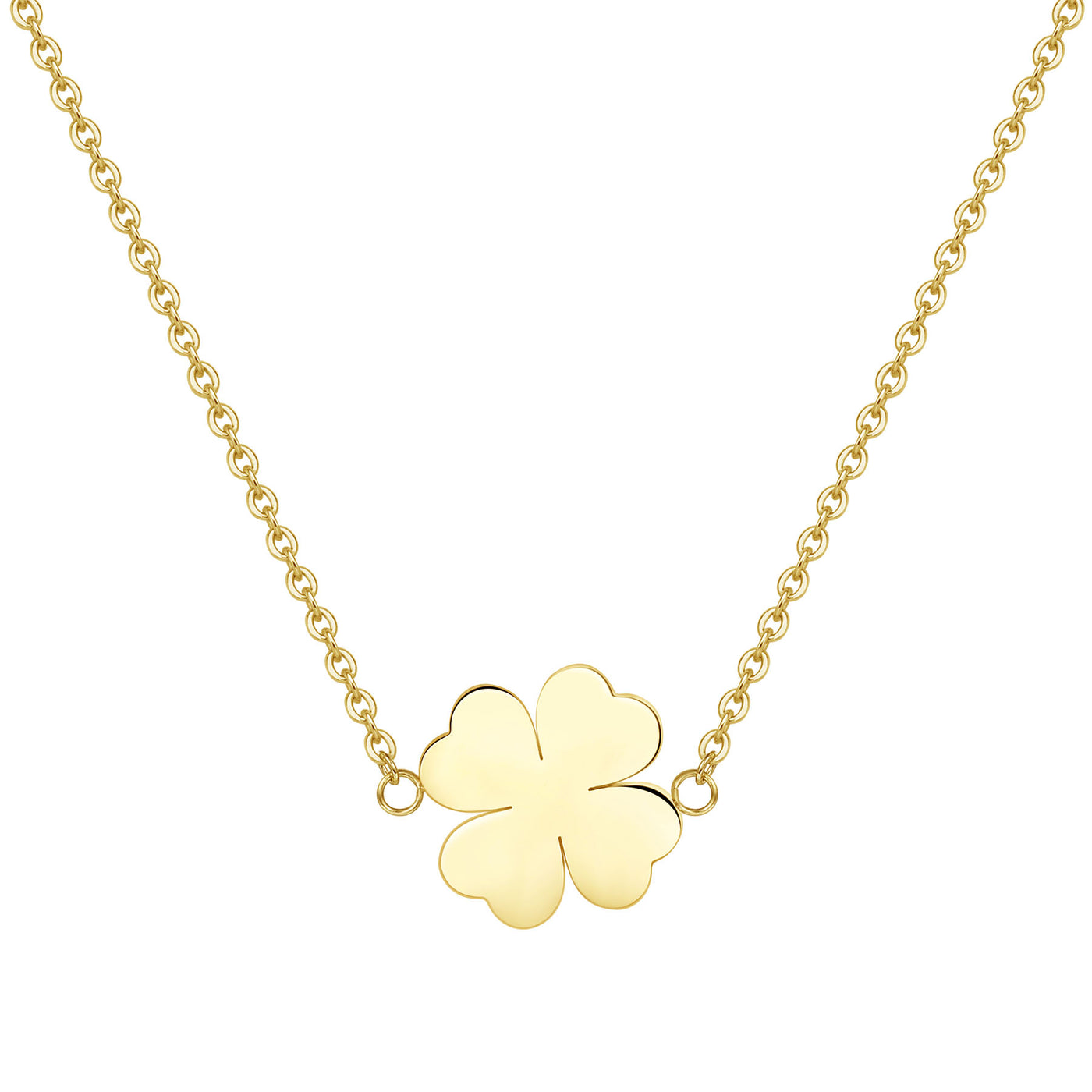 Four Leaf Clover Necklace Gold