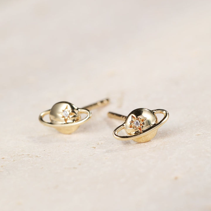 Pendientes Galácticos Oro 9K