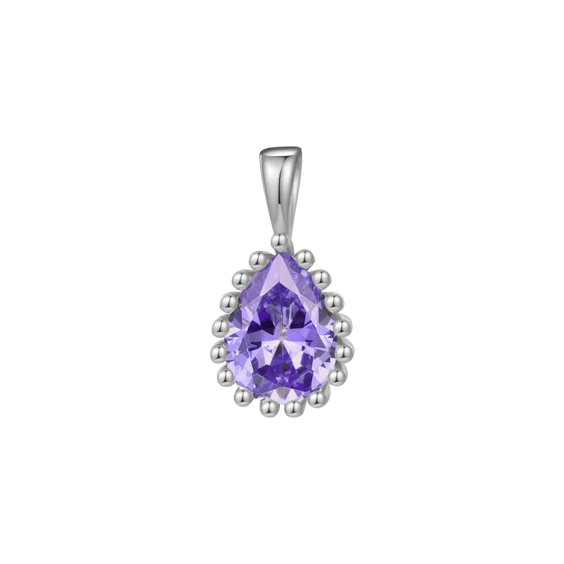 Pendentif pierre de naissance de février : améthyste