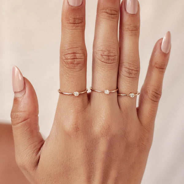 Anillo de diamante Completion, puesto