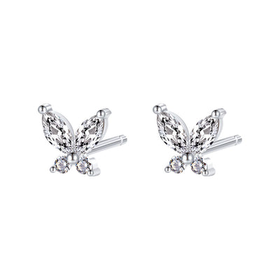 Pendientes con Mariposa de Gema Plata de Ley 925