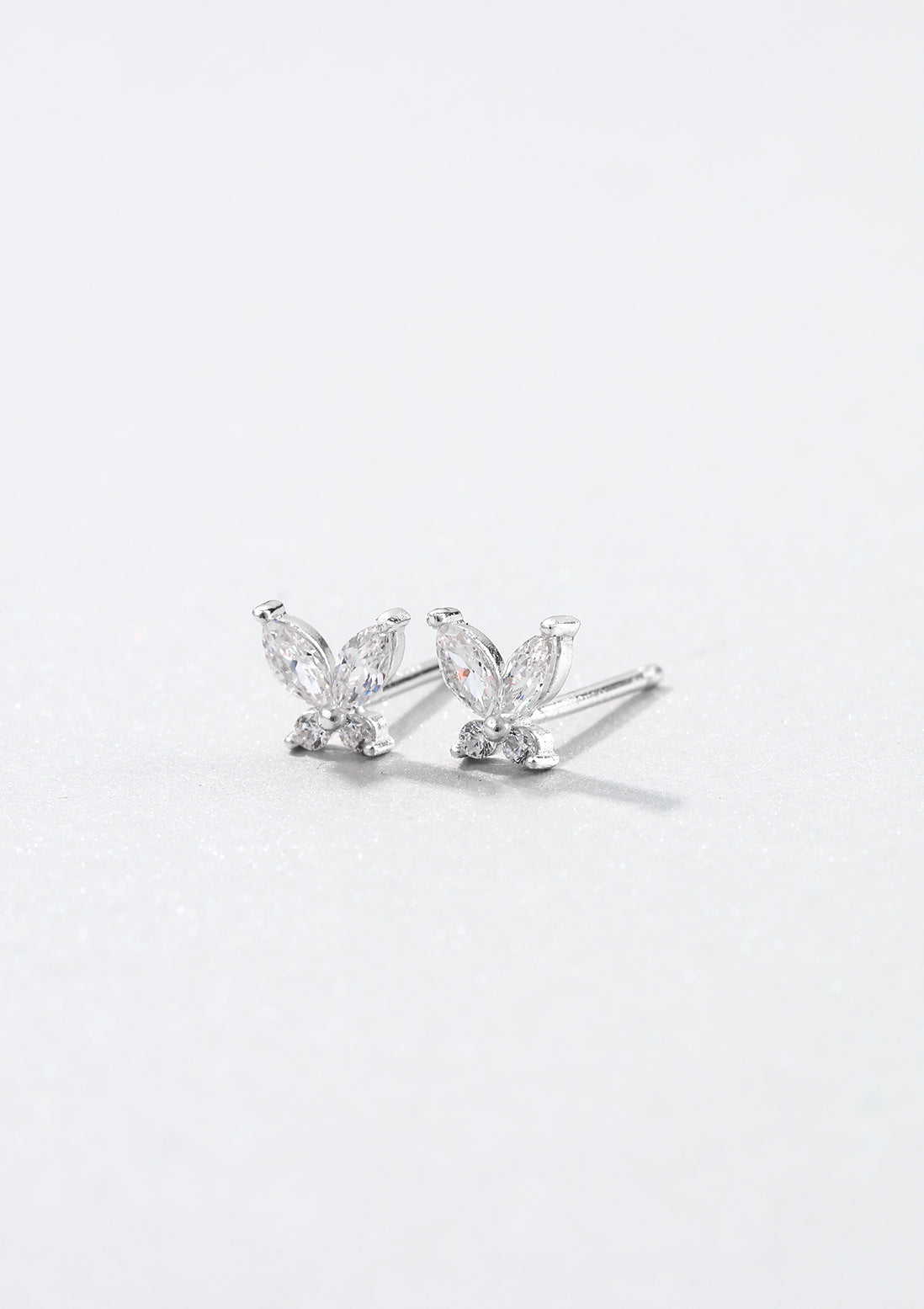 Boucles d'Oreilles Pierre Présieuse Papillon Sterling Argent