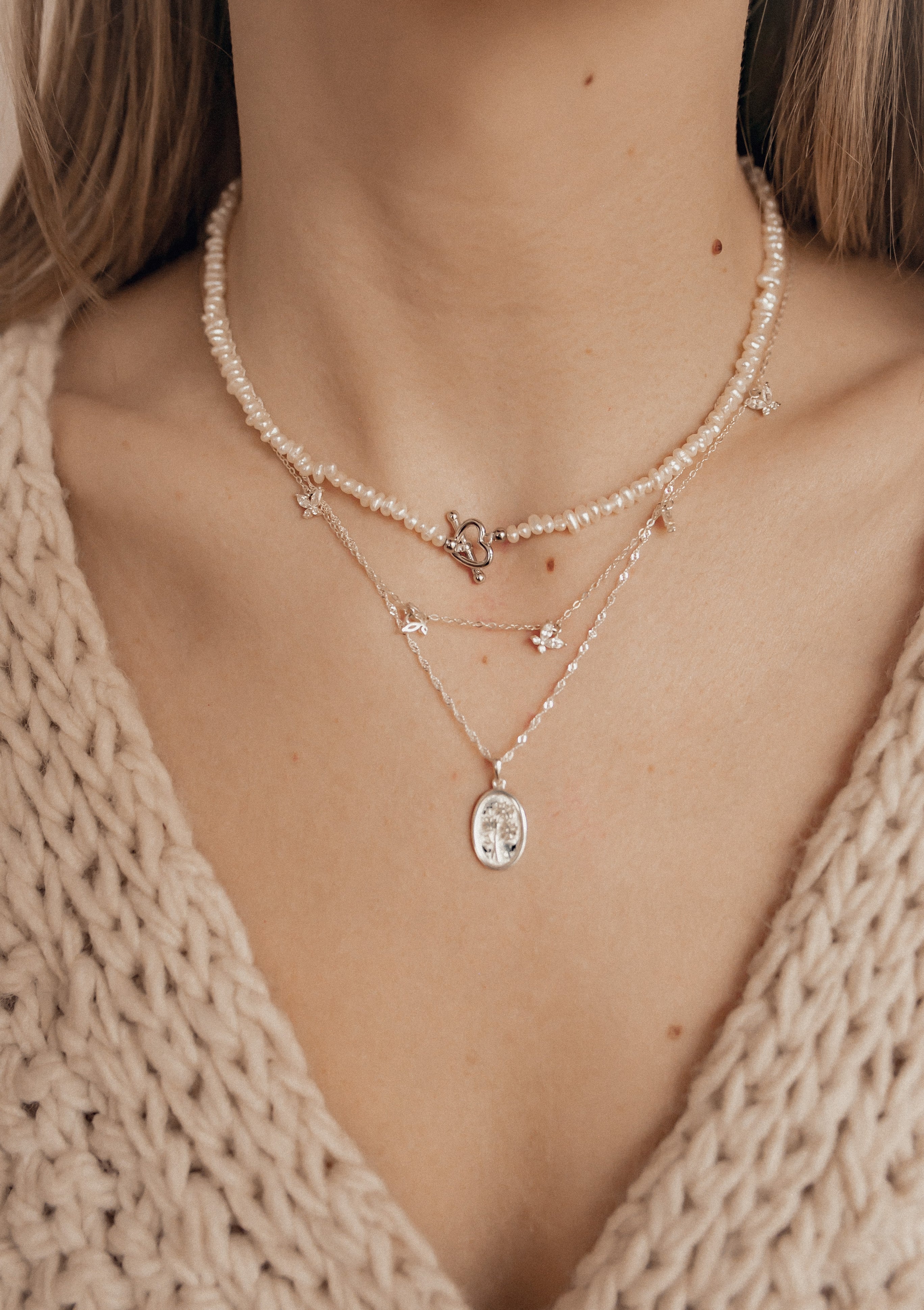 Collar con Colgante Mariposa de Gema Plata de Ley 925