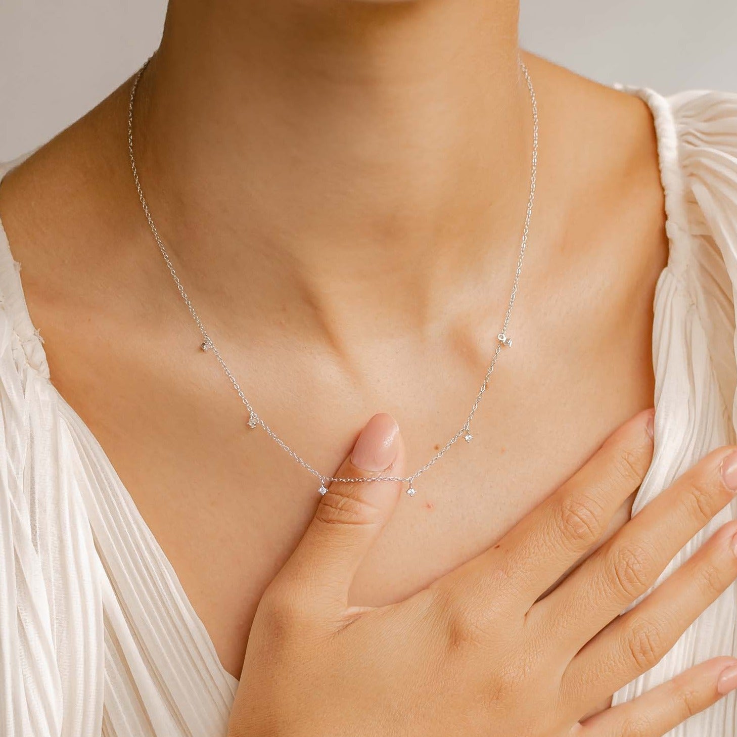 Zirkonia Kette Sterlingsilber