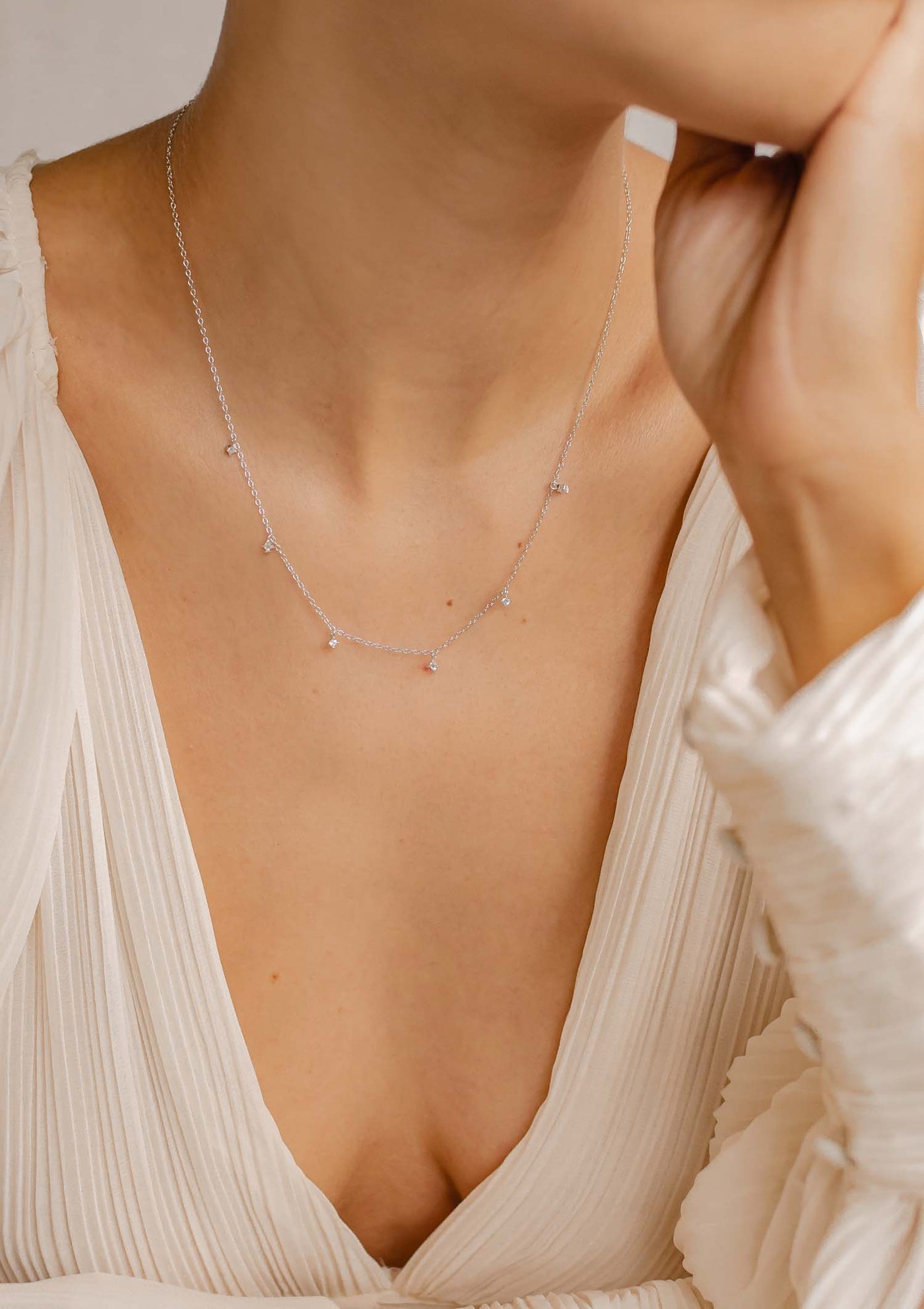 Collier Charme Pierre Précieuse Sterling Argent