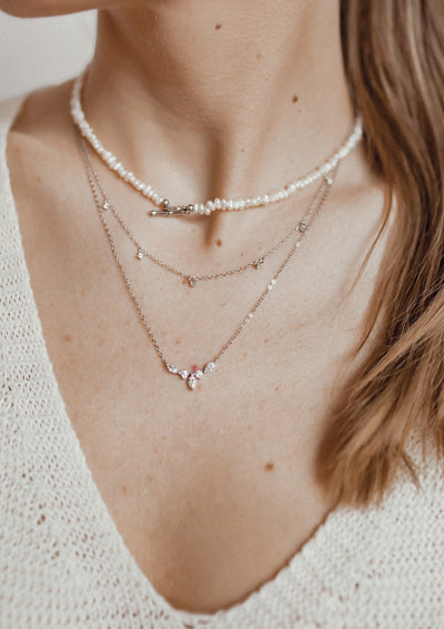 Collier Charme Pierre Précieuse Sterling Argent