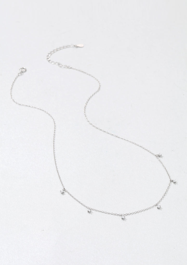 Collier Charme Pierre Précieuse Argent Sterling