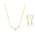 Zirkonia Krone Kette und Ohrringe Set Sterlingsilber