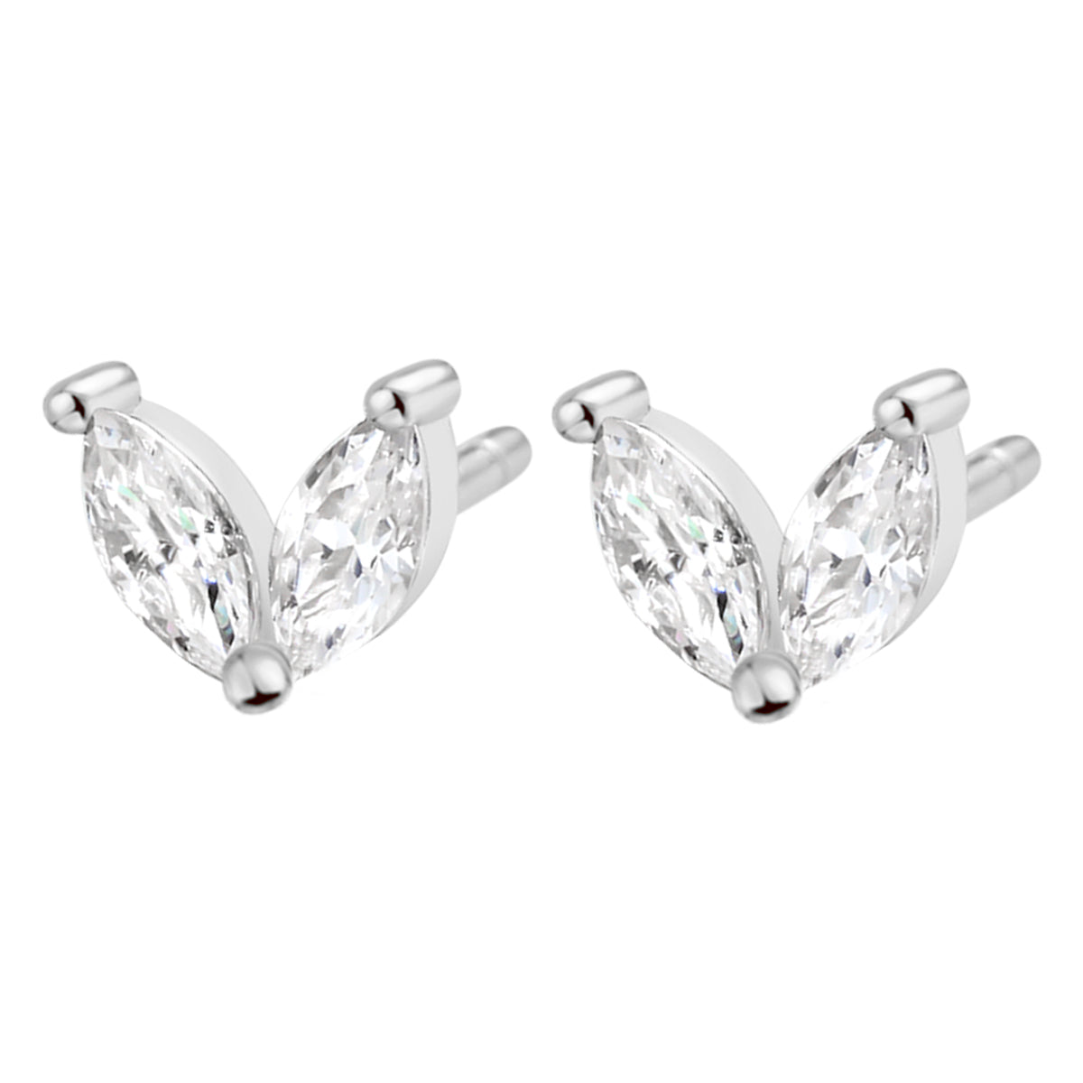 Gemstone Firefly Stud Earrings Sterling Silver