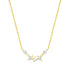 Collar Bando de Gemas Plata de Ley 925 en Oro