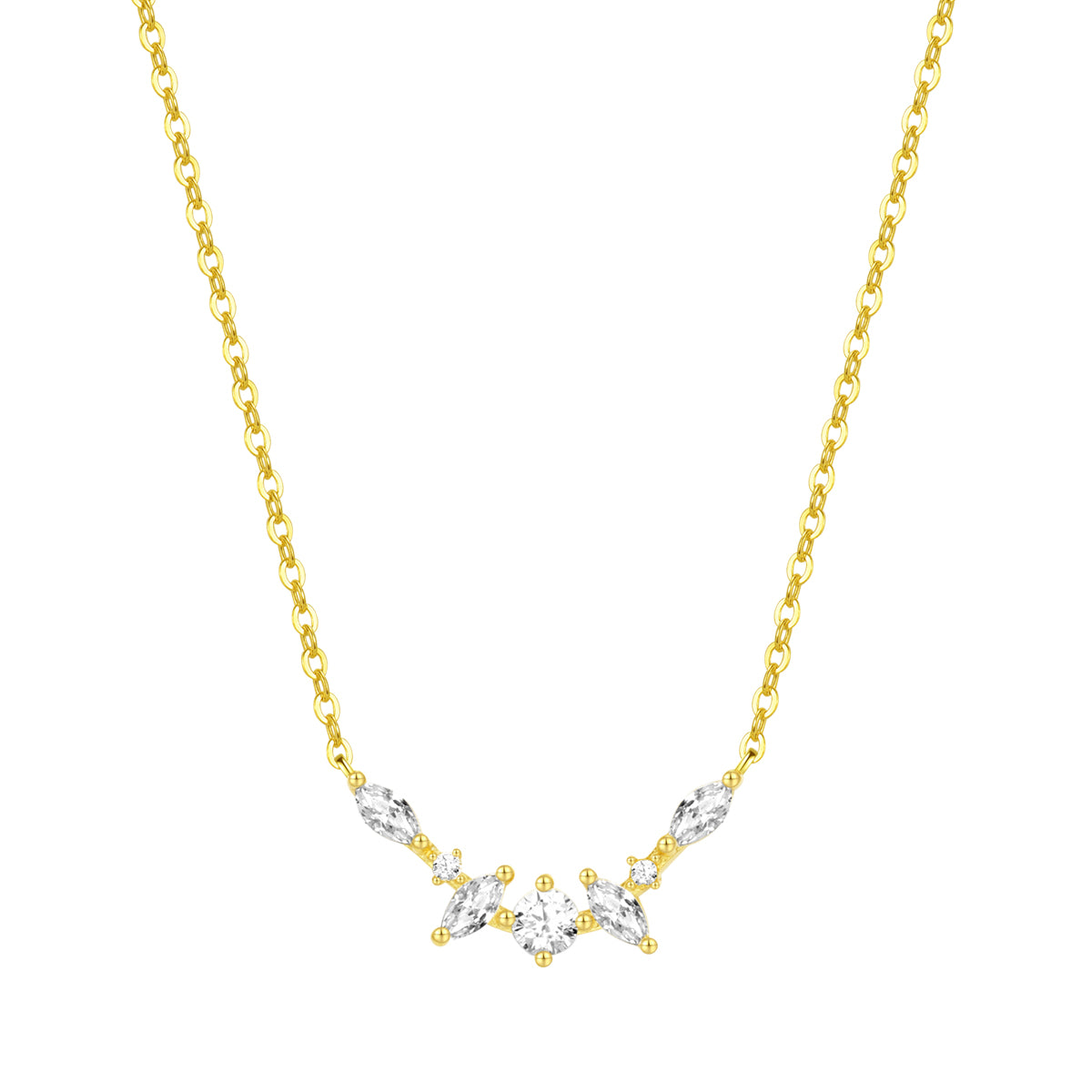 Collar Bando de Gemas Plata de Ley 925 en Oro