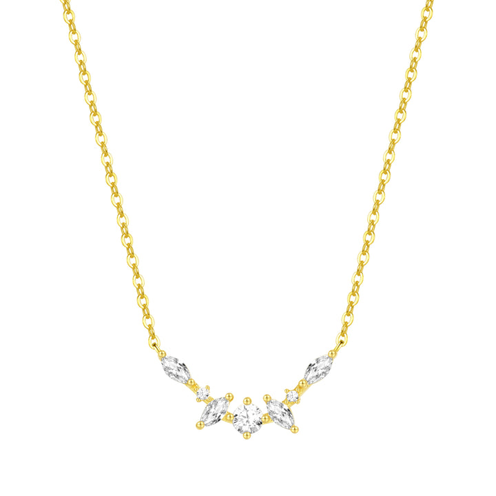 Gemstone Fireworks Necklace Sterling Silver Gold