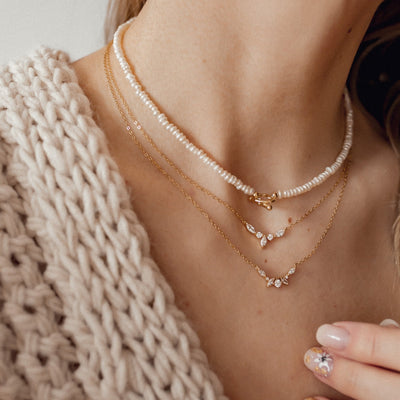 Collar Bando de Gemas Plata de Ley 925 en Oro