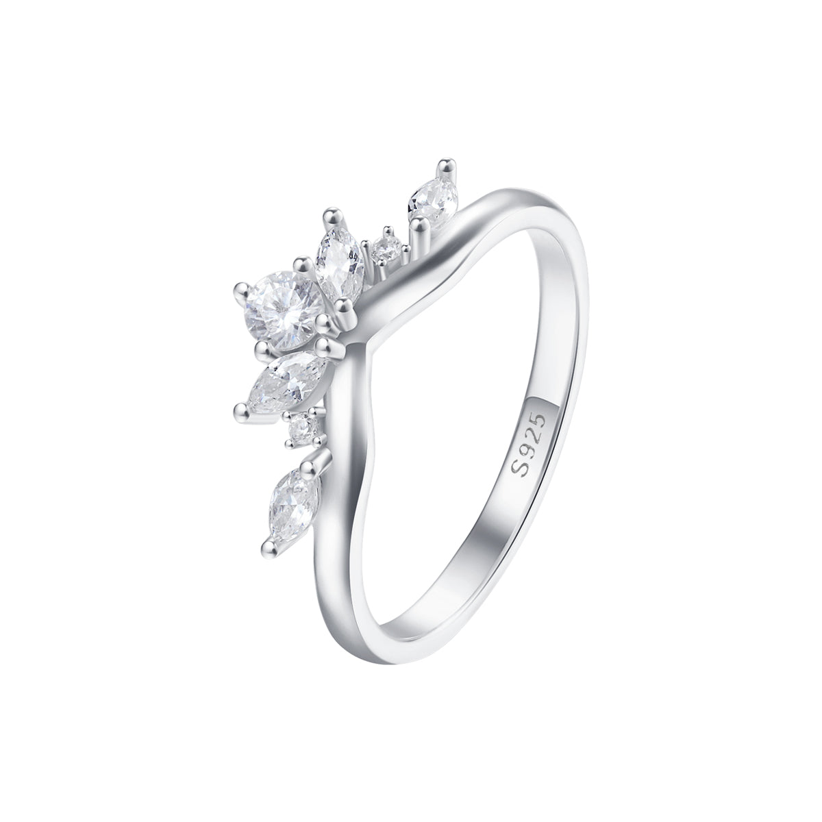 Fireworks Zirkonia Ring Sterlingsilber