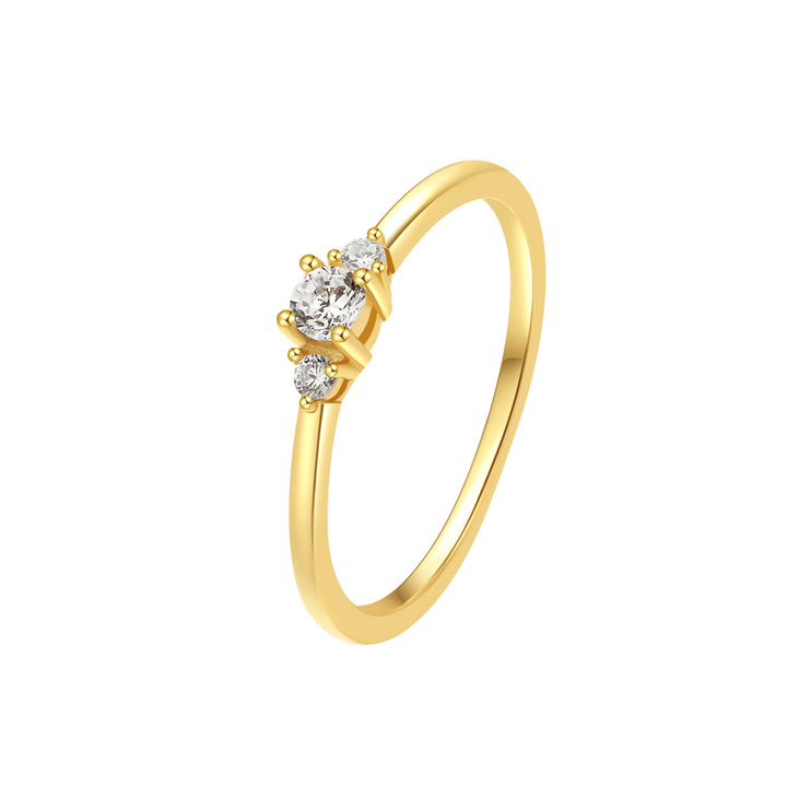 Bague Mince Trio Argent Sterling en Or
