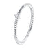 Gemstone Twist Ring Sterling Silver