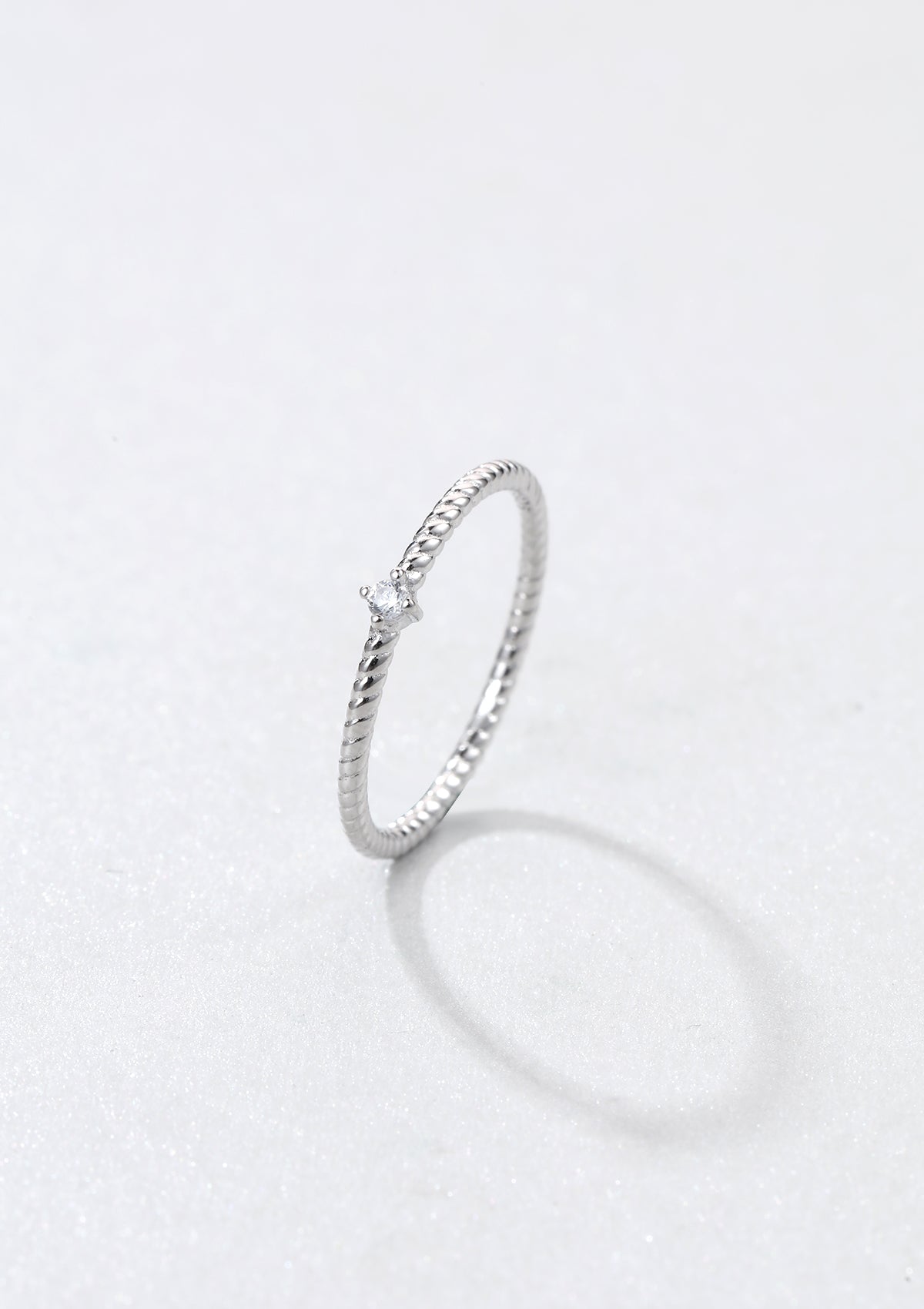 Gemstone Twist Ring Sterling Silver