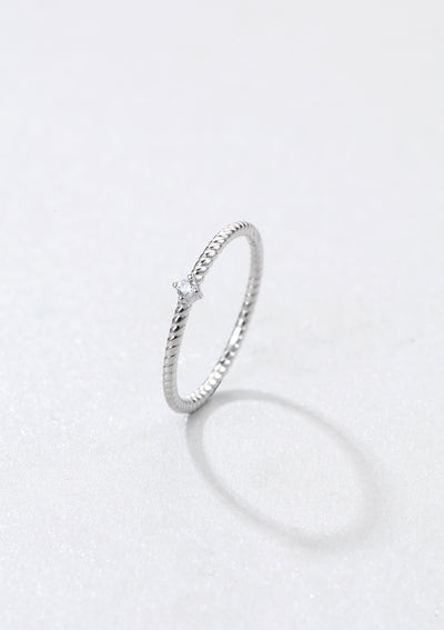 Gemstone Twist Ring Sterling Silver