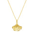 Collier Pendentif Feuille Ginkgo Argent Sterling en Or
