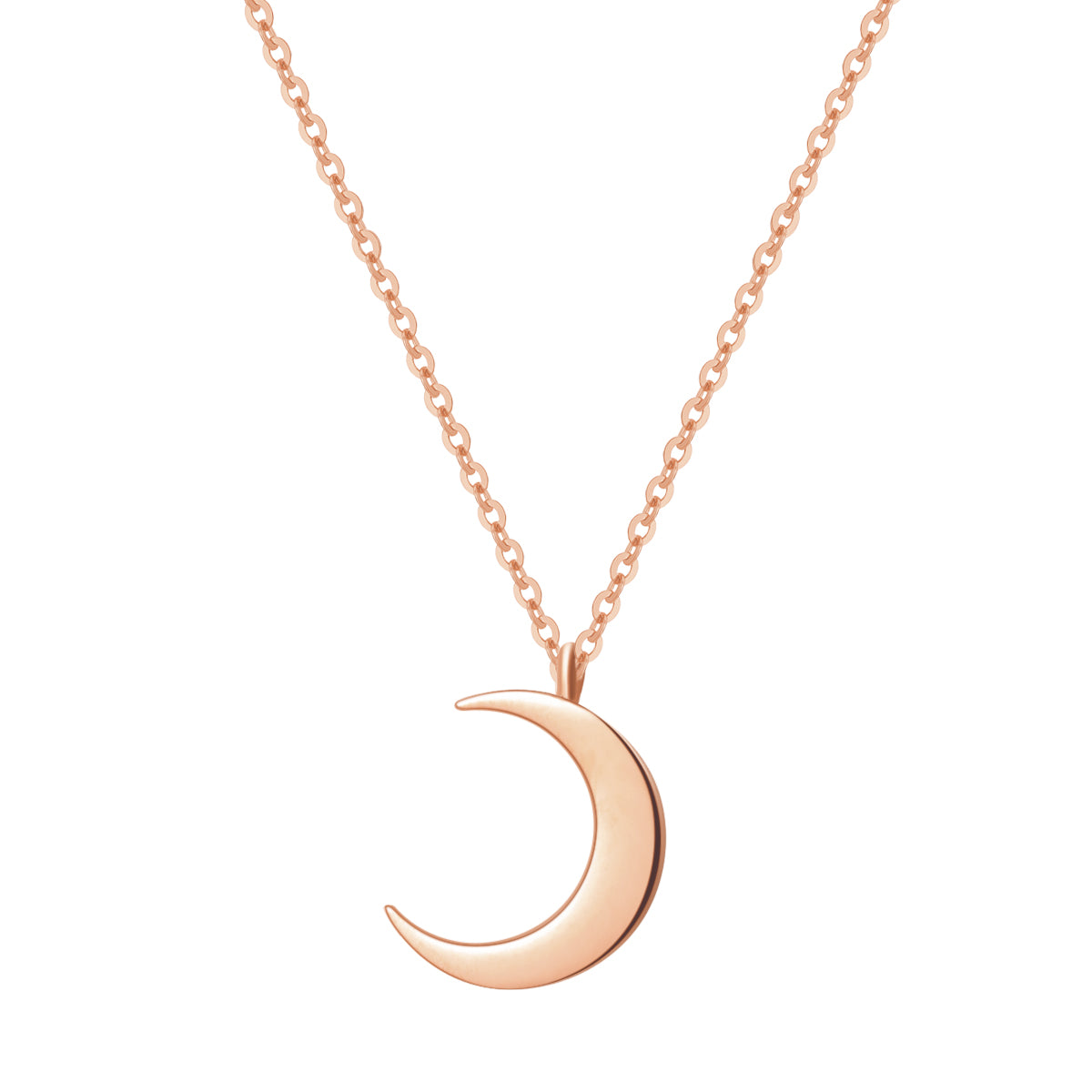 Zarte Halbmond Kette in Rosegold