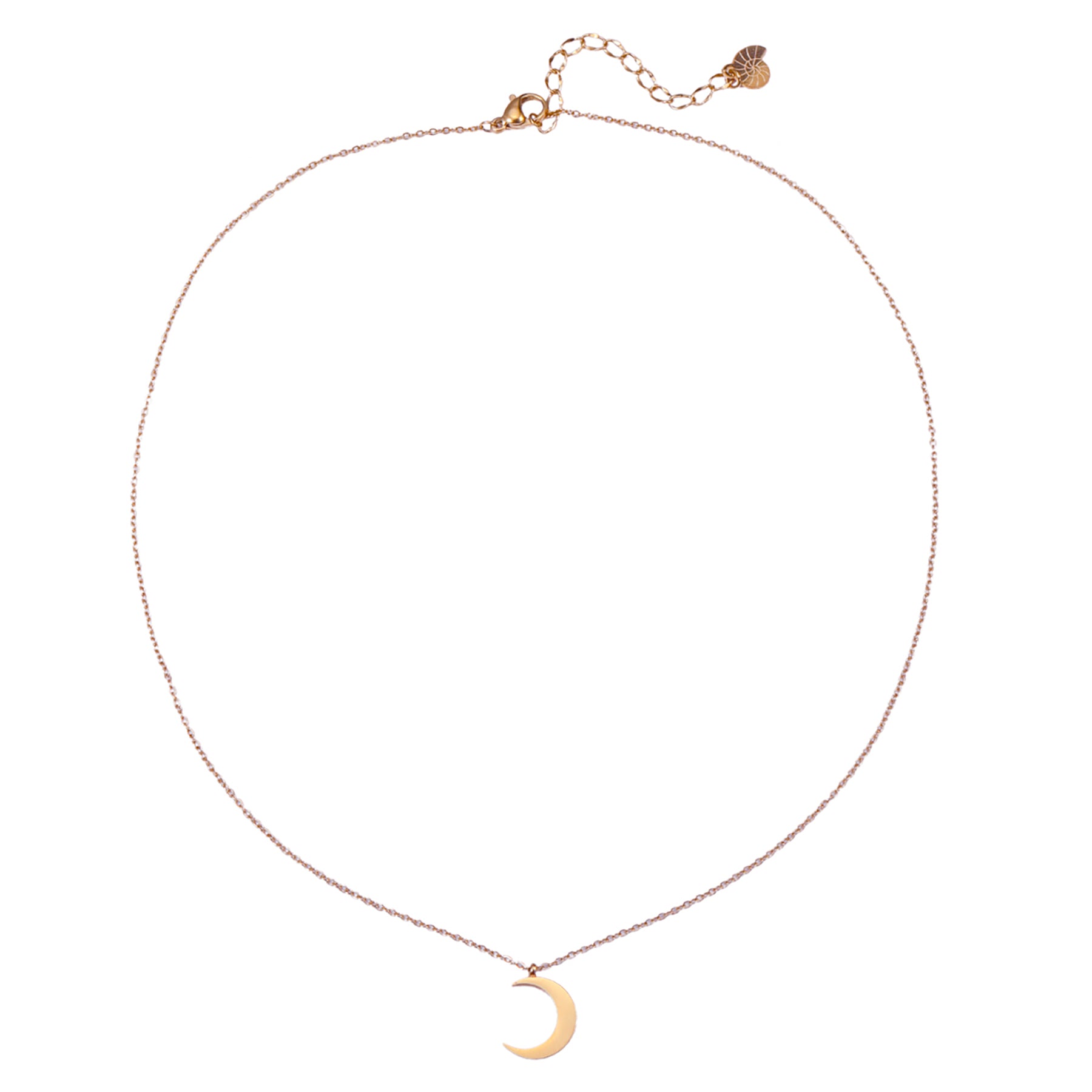 Collier Délicat Demi Lune Or Rose