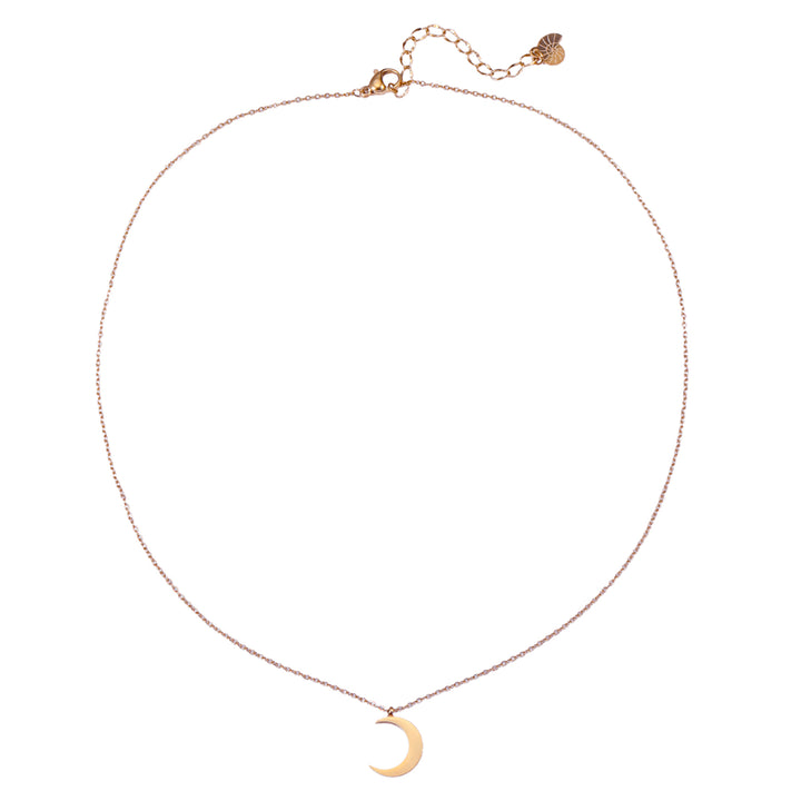 Zarte Halbmond Kette in Rosegold