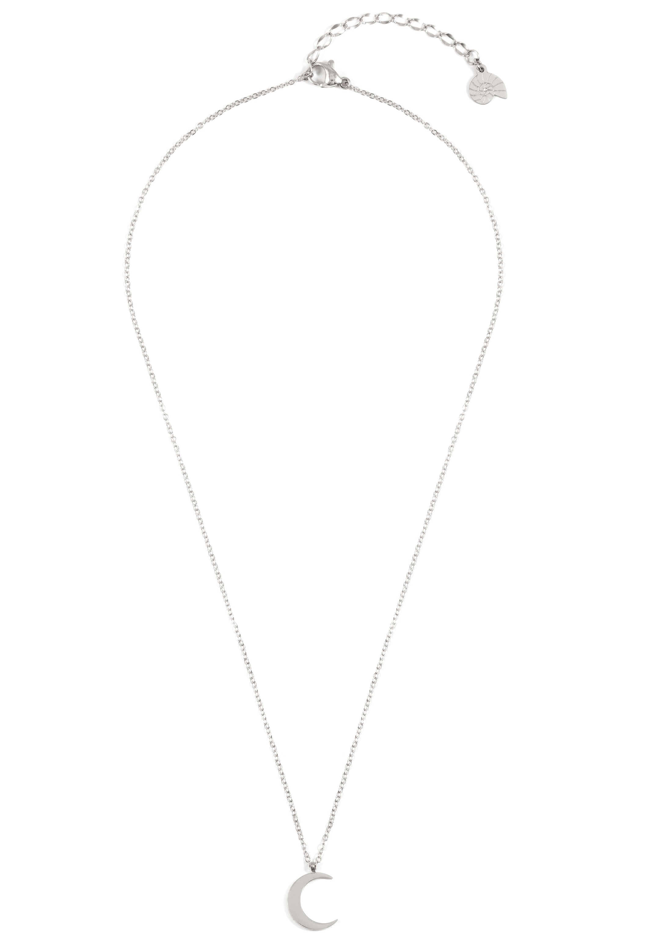 Half Moon Delicate Necklace Silver – Hey Happiness
