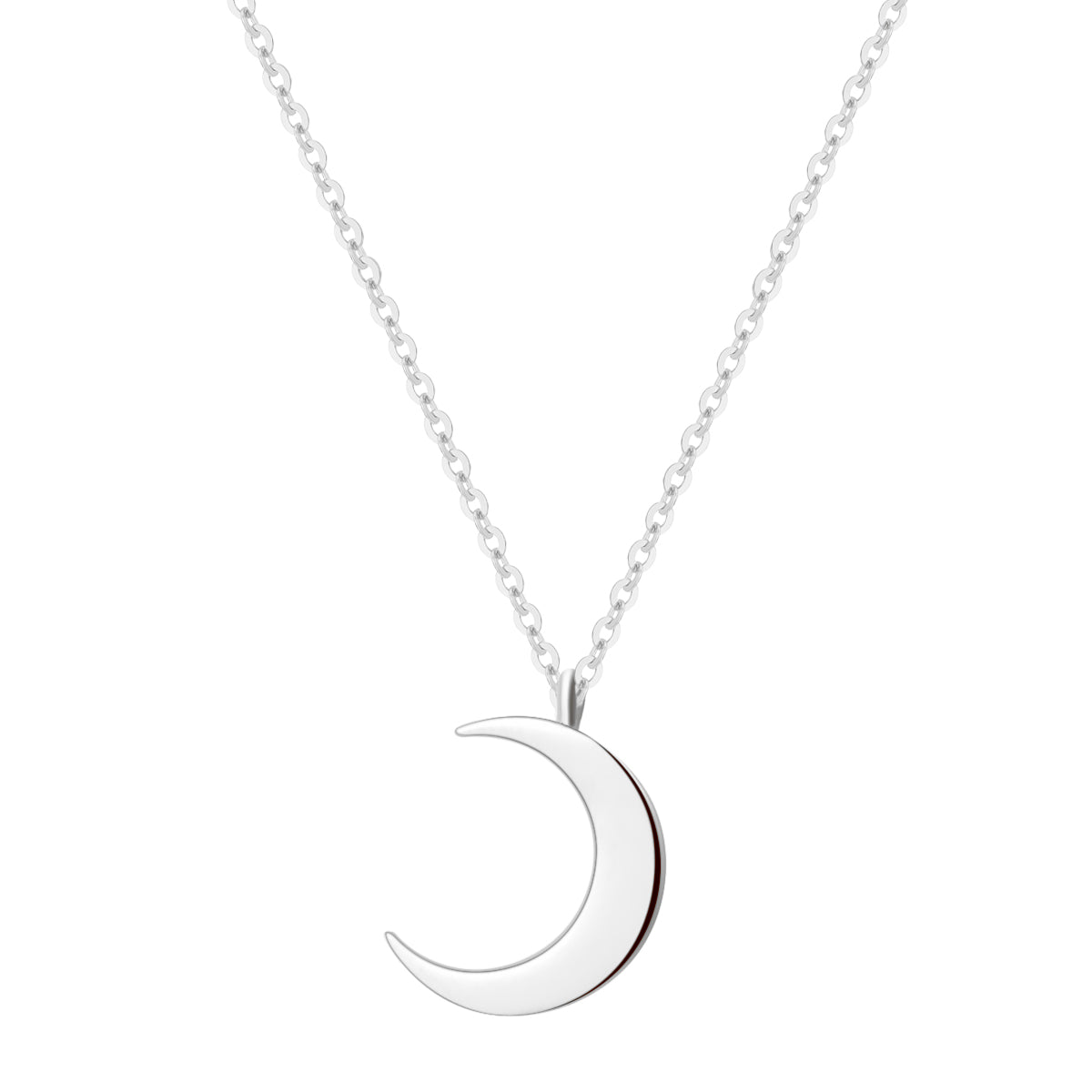 Half Moon Delicate Necklace Silver