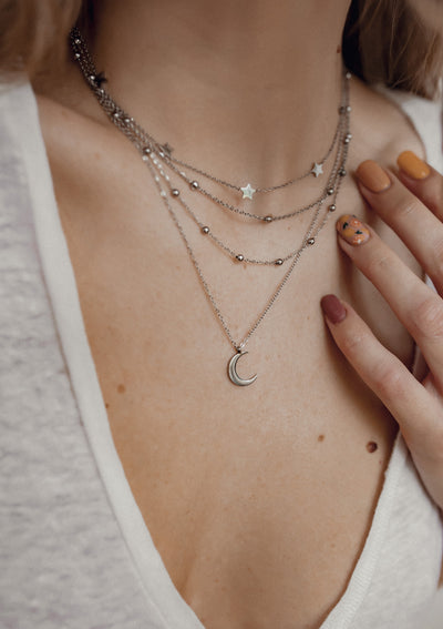 Collier Délicat Demi Lune Argent