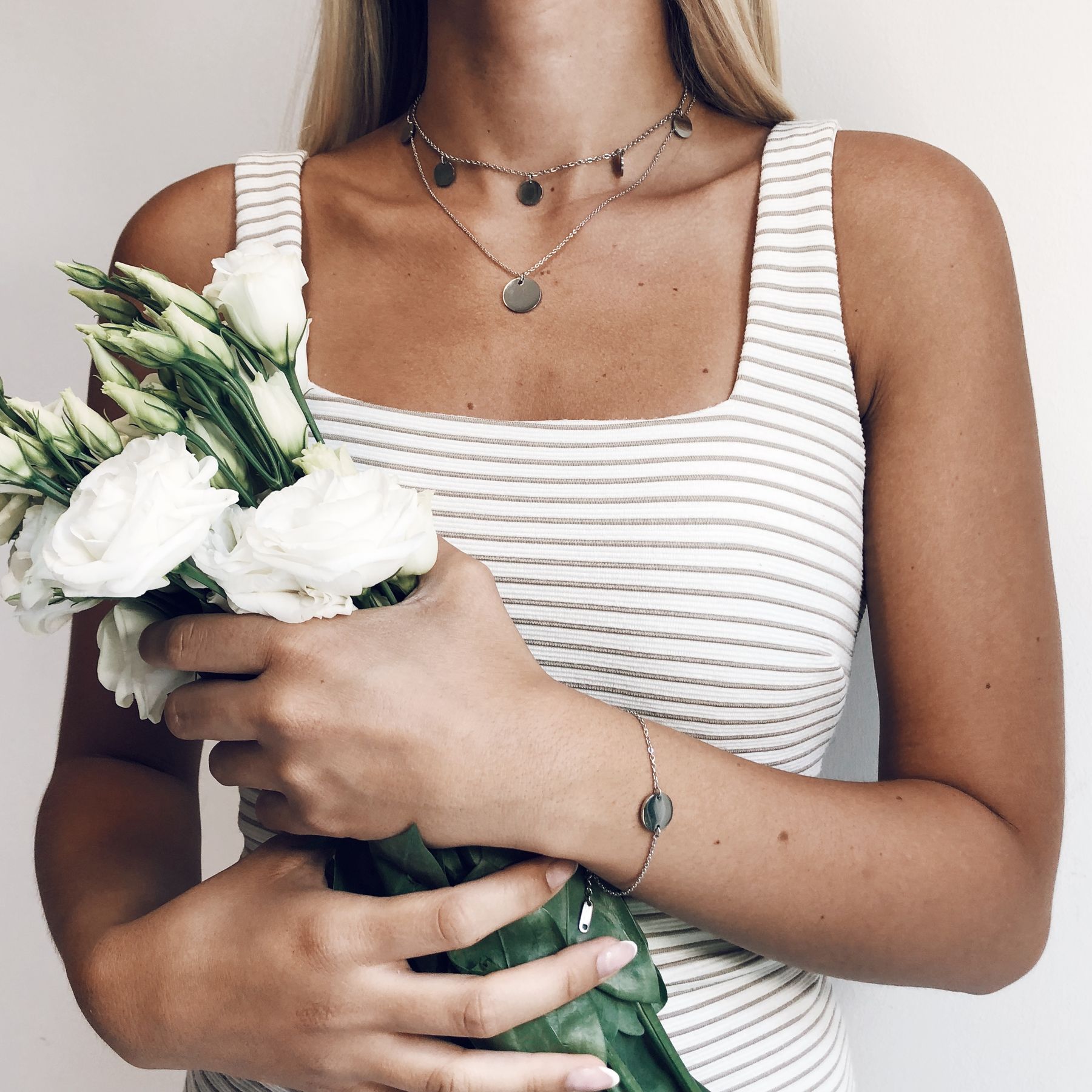Happiness Circle Necklace Silver