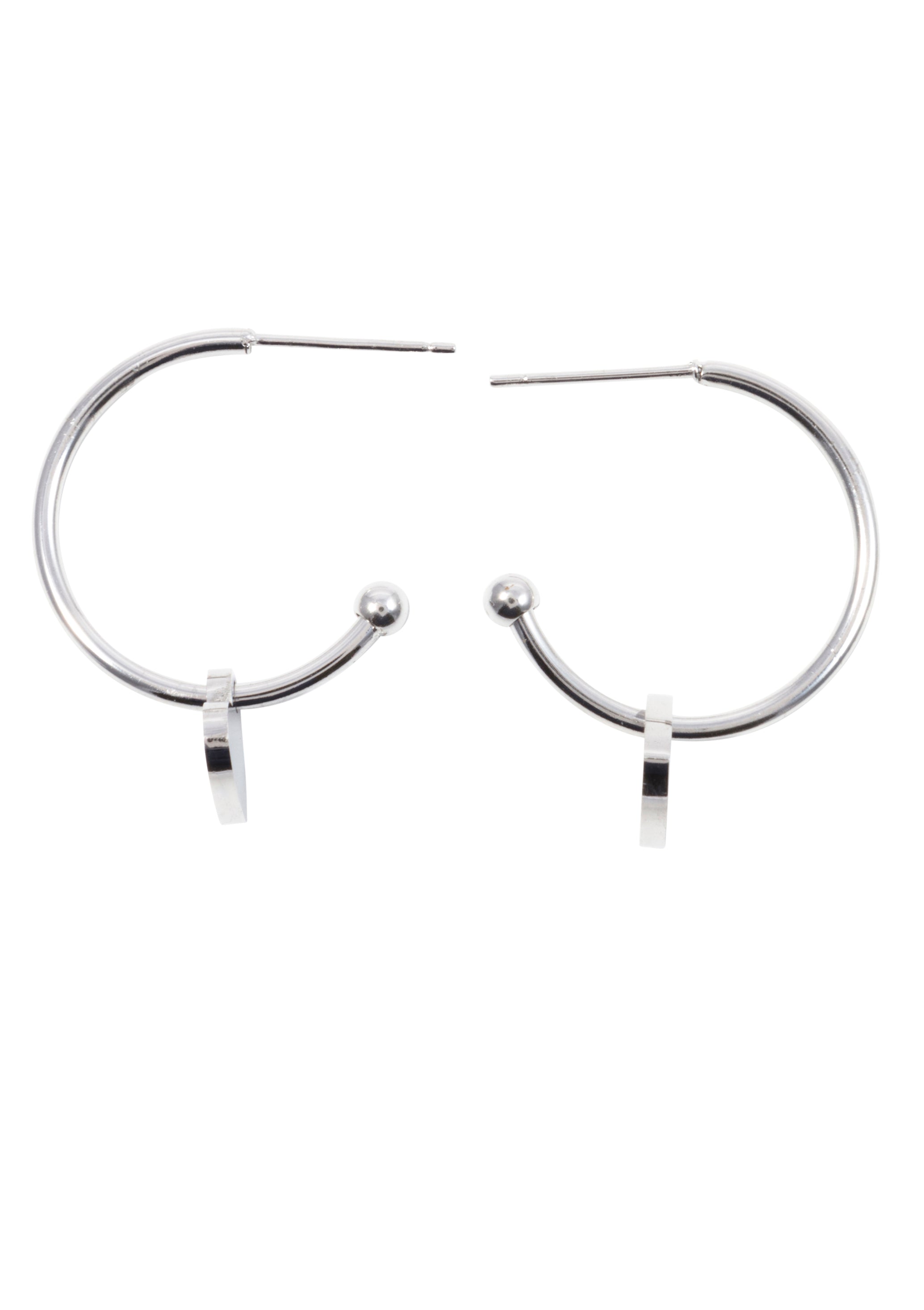 Pendientes de Aro con Dije Corazón en Plata