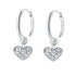 Créoles Charme Coeur Sterling Argent