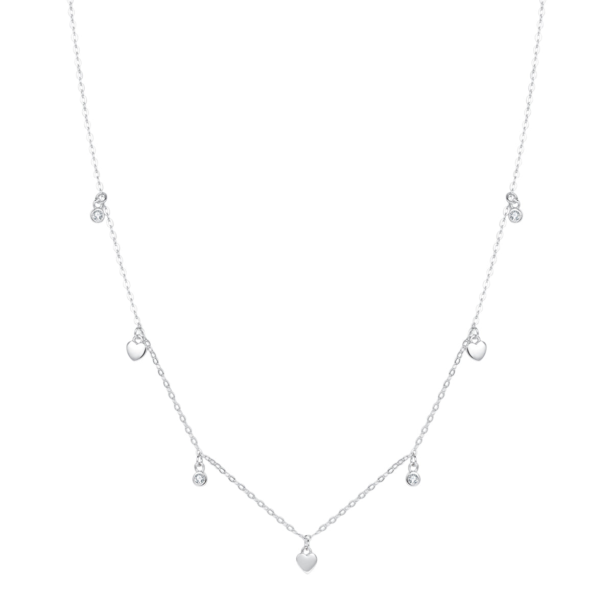 Collar de Colgante Corazón Plata de Ley 925
