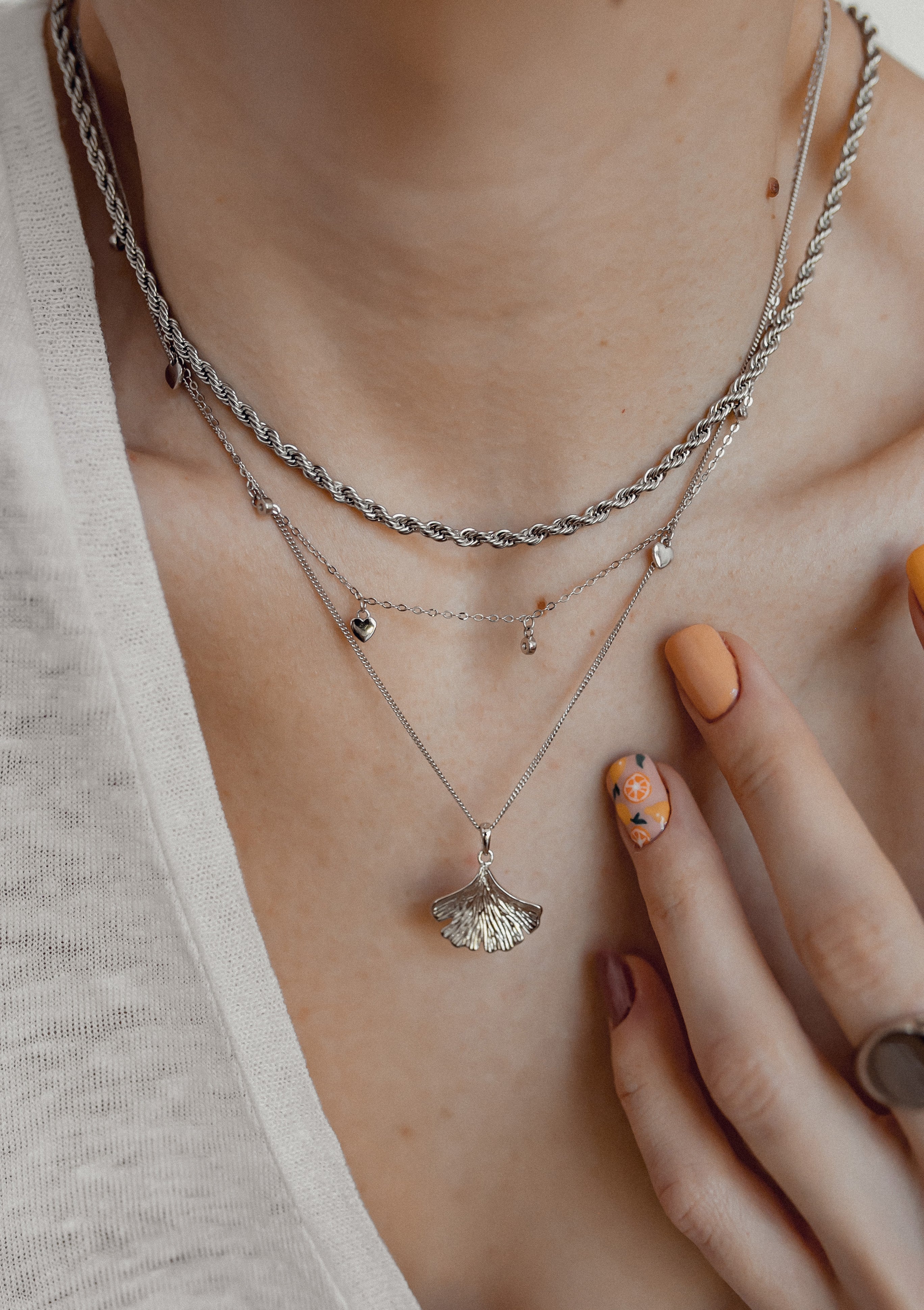 Collier Breloque Coeur Sterling Argent