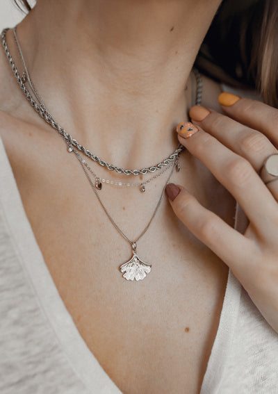 Collar de Colgante Corazón Plata de Ley 925