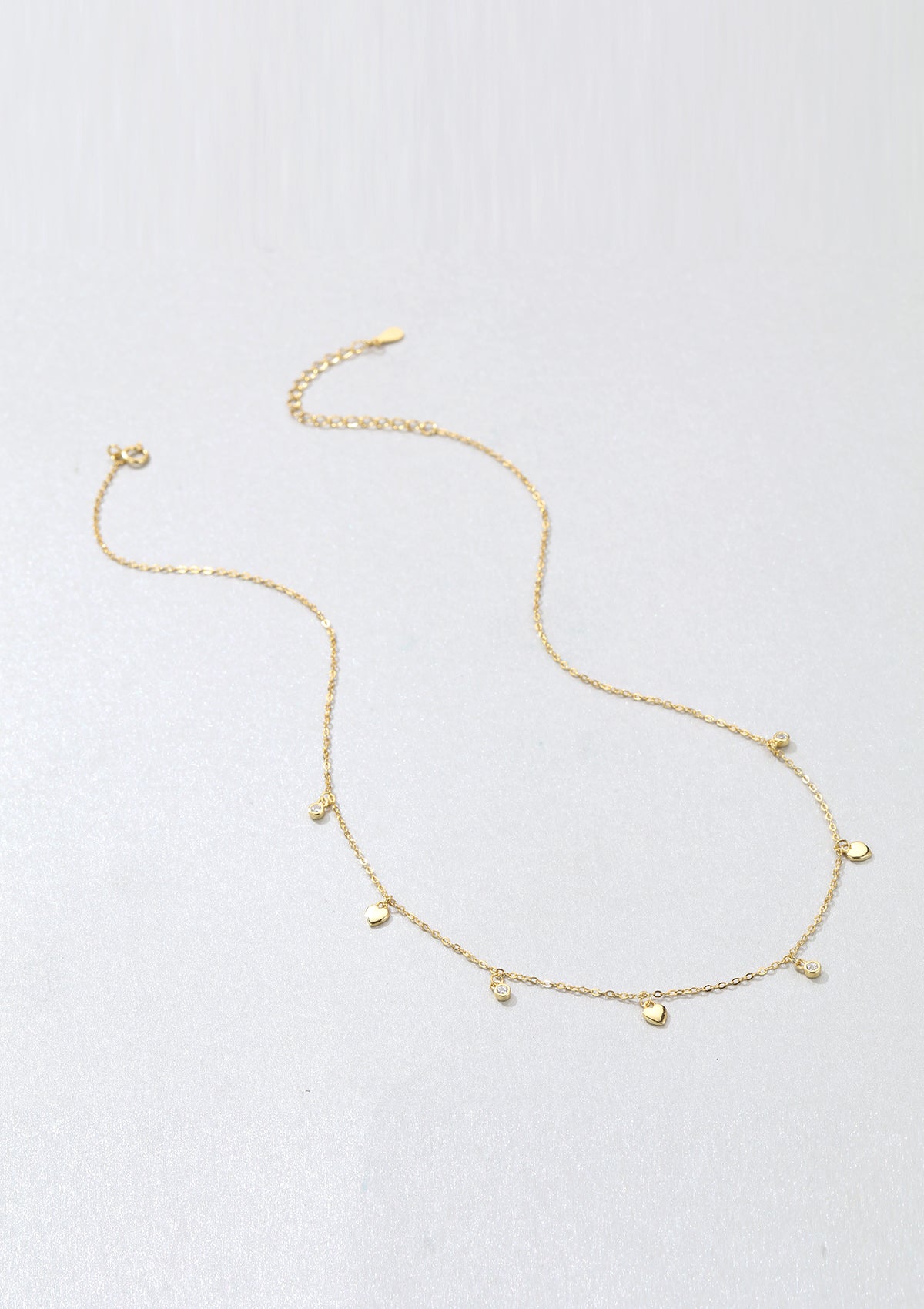 Collar de Colgante Corazón Plata de Ley 925 en Oro