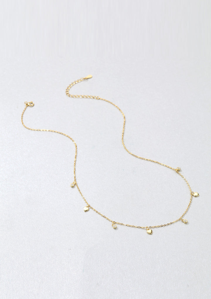 Collar de Colgante Corazón Plata de Ley 925 en Oro