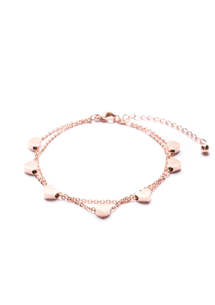 Bracelet d'Amour Délicat en Or Rose