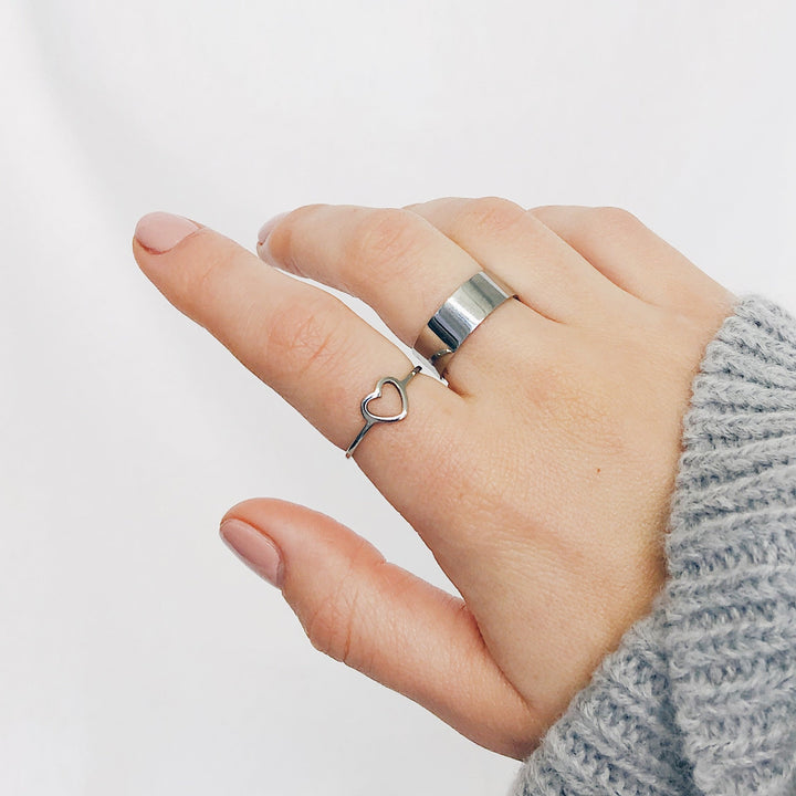 Bague Cœur en Argent
