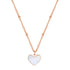 Collar de Cadena con Colgante Corazón Concha en Oro Rosa
