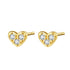 Clous d'Oreilles Coeur Sterling Argent en Or
