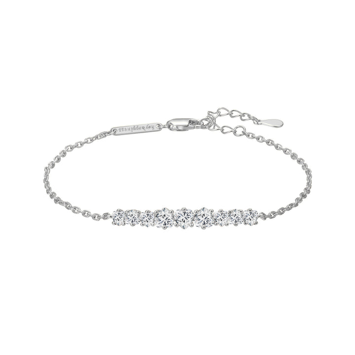 Heart Tennis Bracelet Sterling Silver