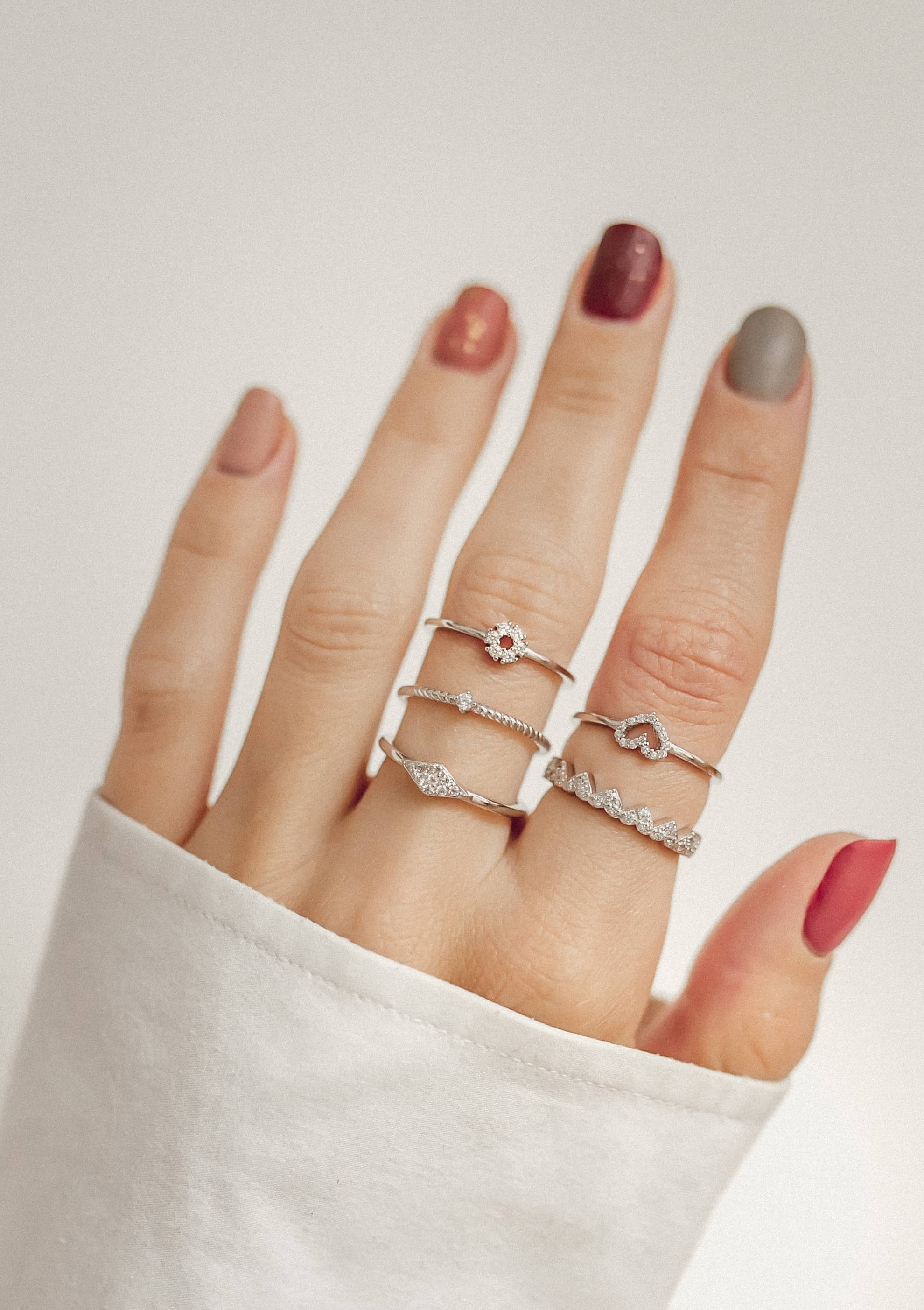 Bague Coeurs Argent Sterling