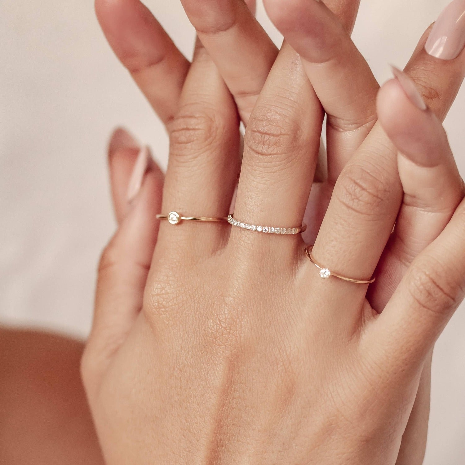 Bague Diamant Bonheur infini en Or Massif 14 CT