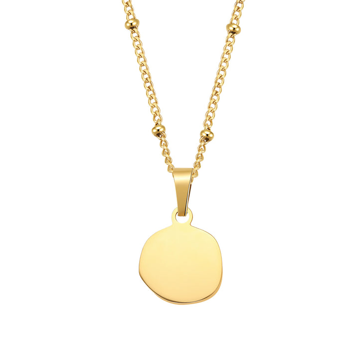Irregular Disc Pendant Necklace Waterproof