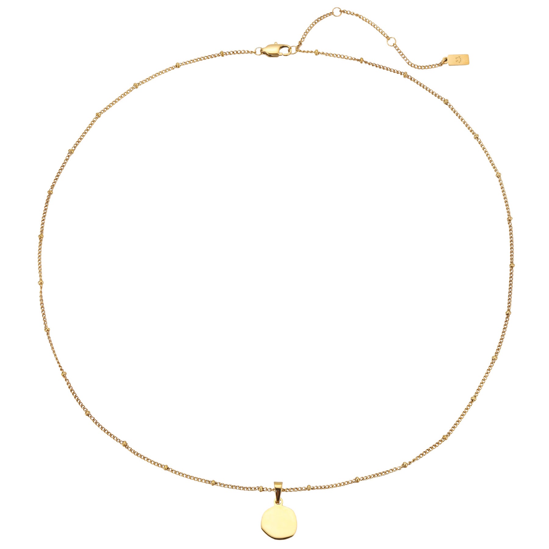 Irregular Disc Pendant Necklace Waterproof